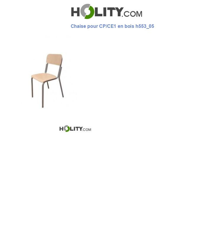 Chaise pour CP/CE1 en bois h553_05