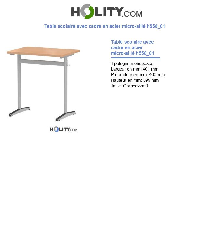 Table scolaire avec cadre en acier micro-allié h558_01