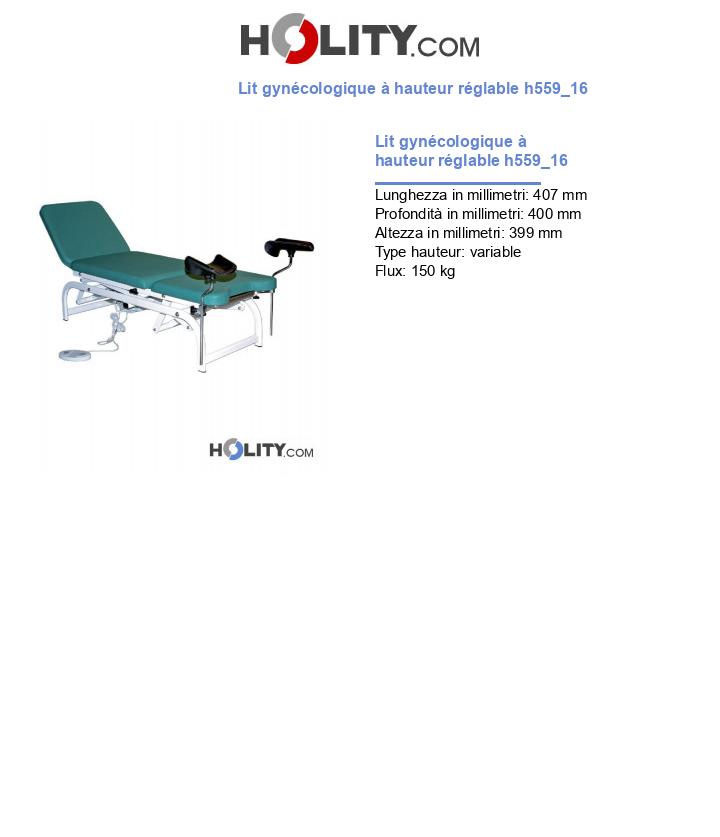 Lit gynécologique à hauteur réglable h559_16