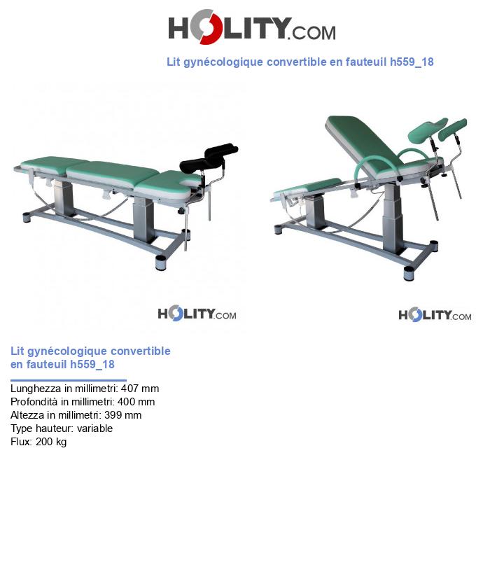 Lit gynécologique convertible en fauteuil h559_18
