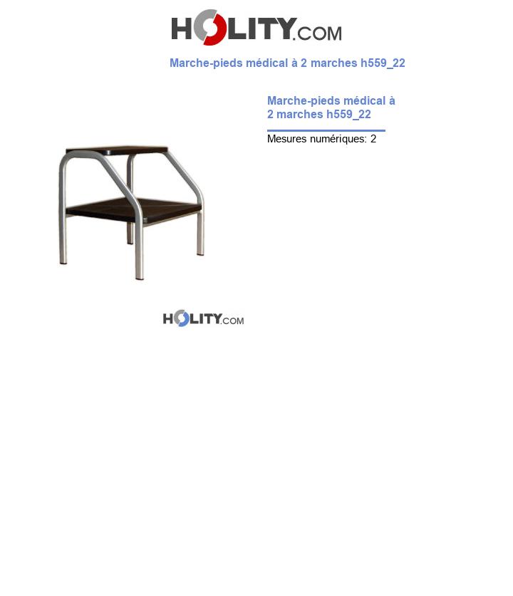 Marche-pieds médical à 2 marches h559_22