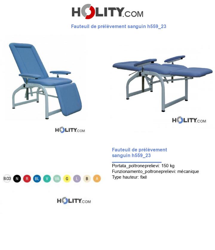 Fauteuil de prélèvement sanguin h559_23