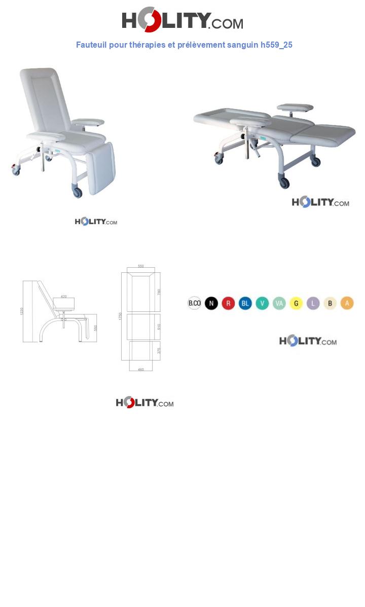 Fauteuil pour thérapies et prélèvement sanguin h559_25