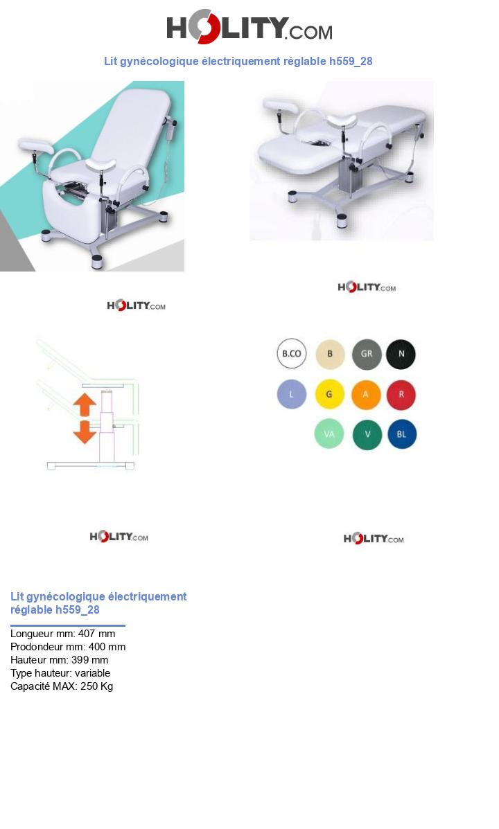 Lit gynécologique électriquement réglable h559_28