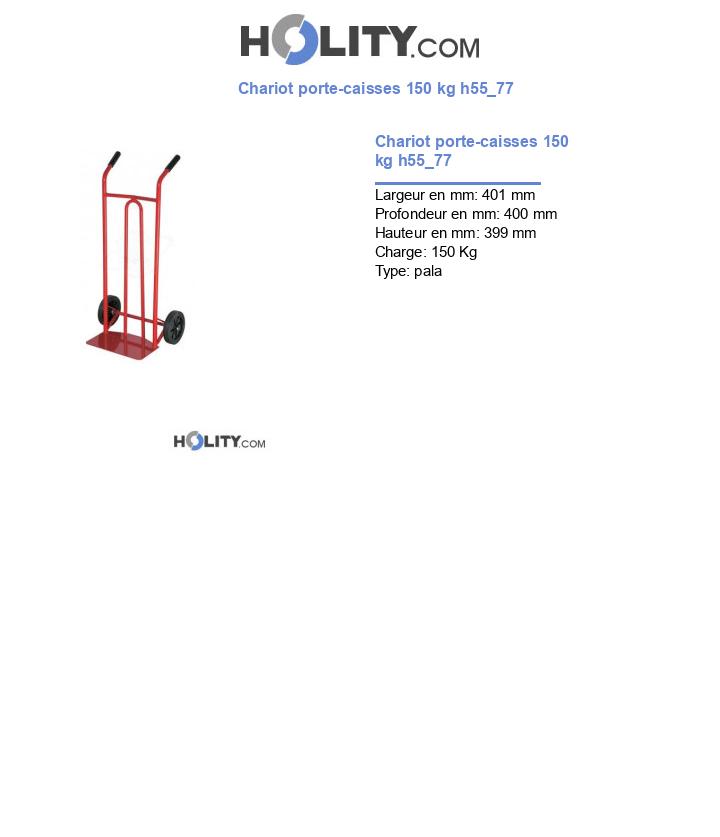 Chariot porte-caisses 150 kg h55_77