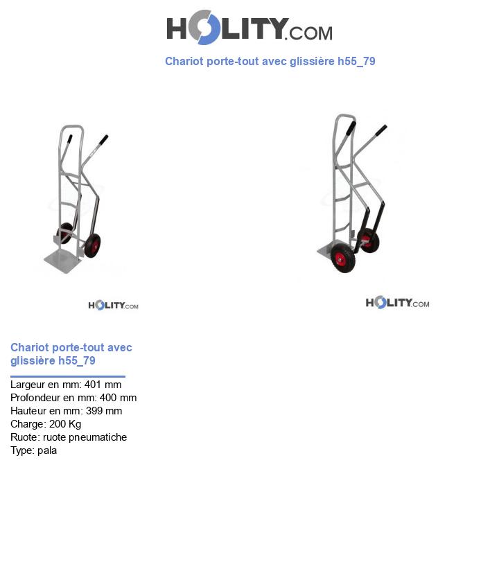 Chariot porte-tout avec glissière h55_79