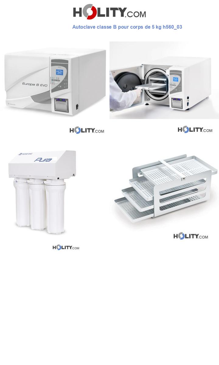 Autoclave classe B pour corps de 5 kg h560_03