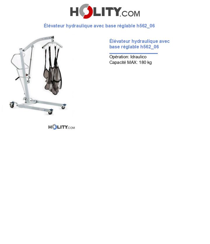 Élévateur hydraulique avec base réglable h562_06