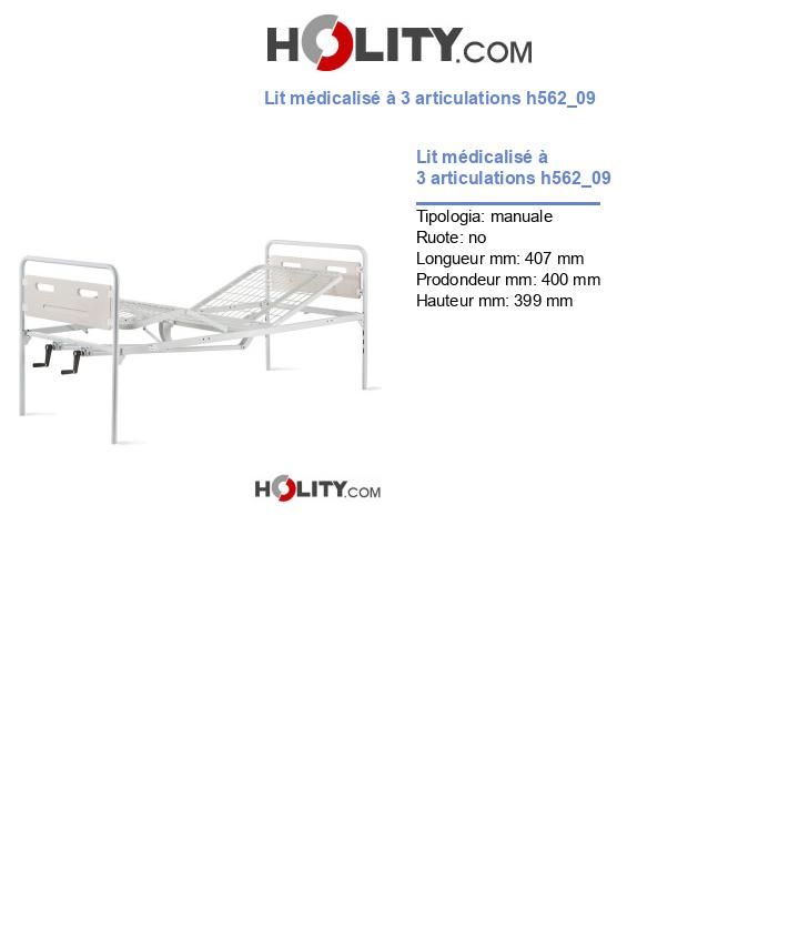 Lit médicalisé à 3 articulations h562_09