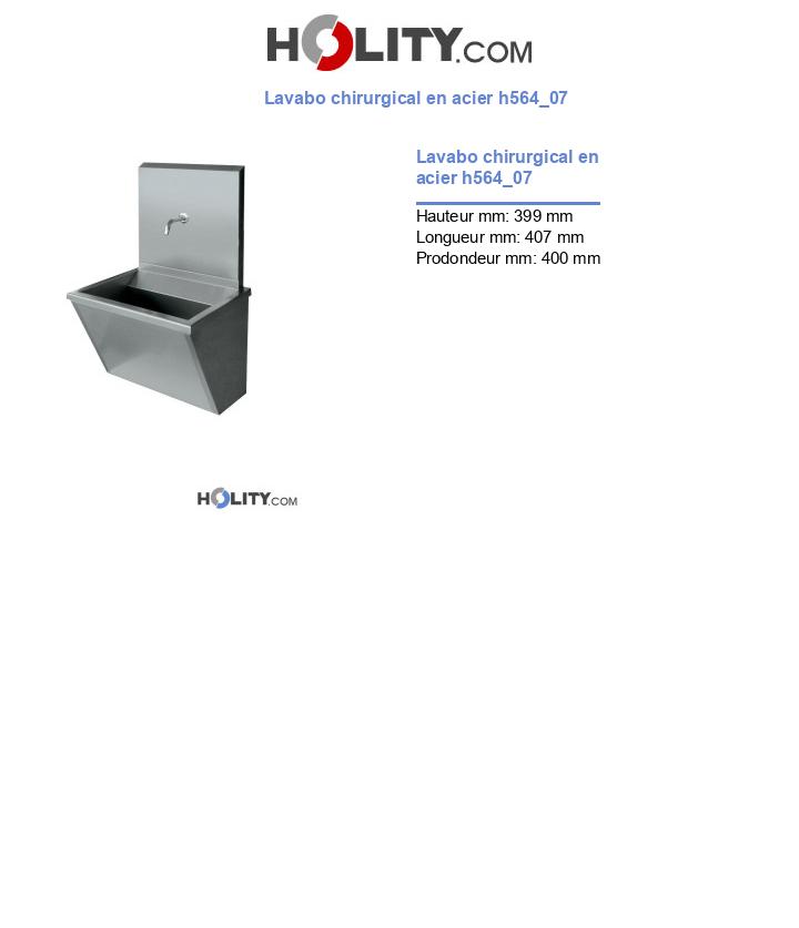 Lavabo chirurgical en acier h564_07