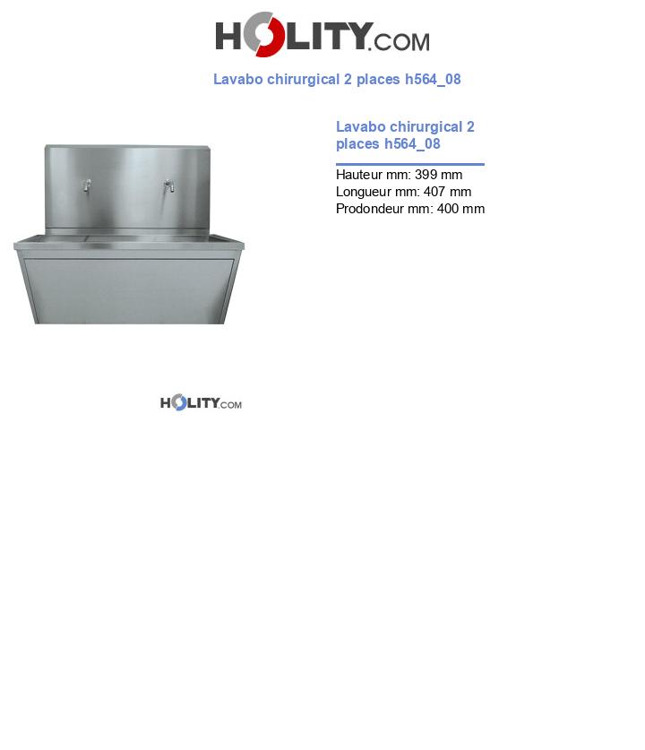 Lavabo chirurgical 2 places h564_08