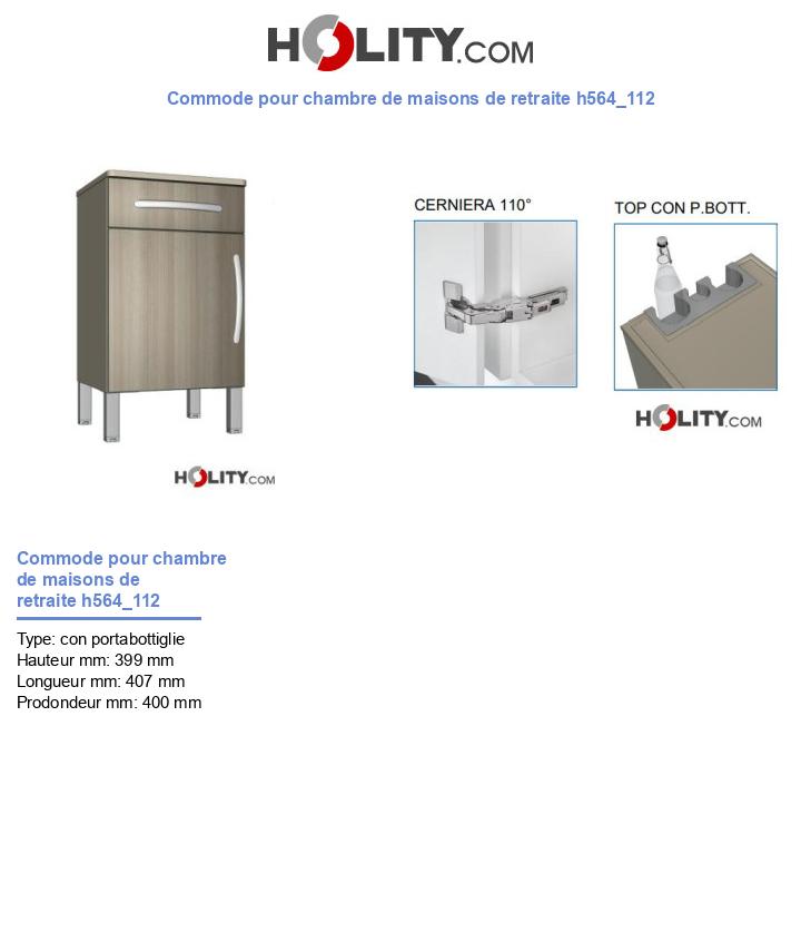 Commode pour chambre de maisons de retraite h564_112
