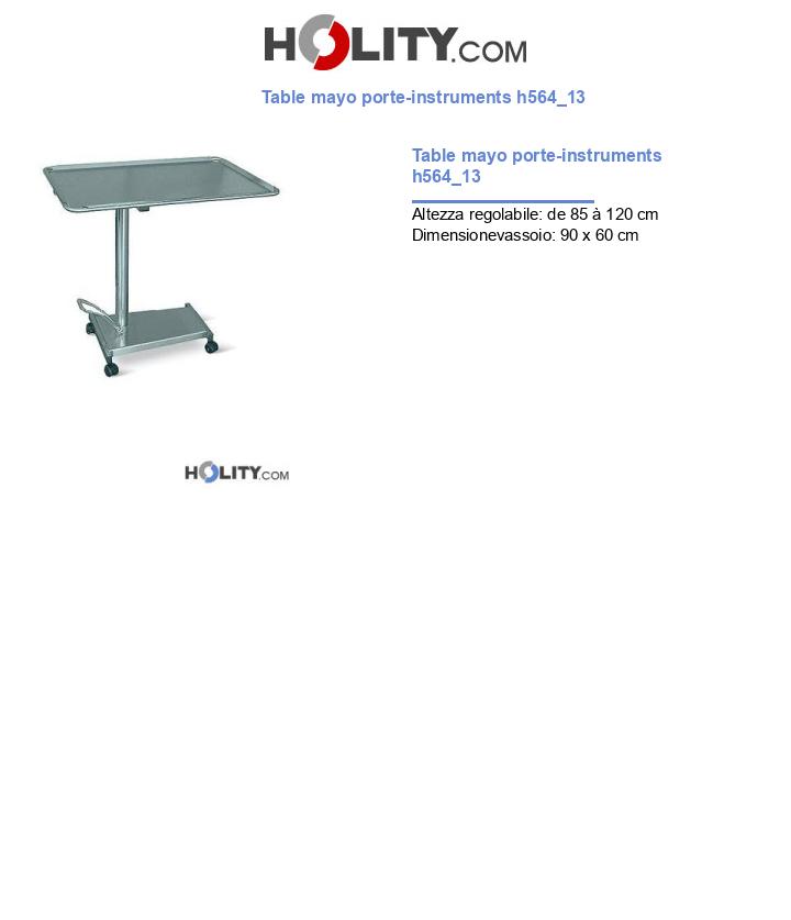 Table mayo porte-instruments h564_13