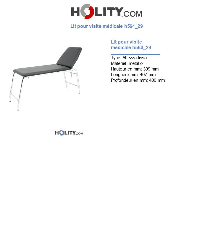 Lit pour visite médicale h564_29