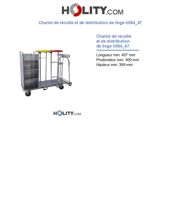 Chariot de récolte et de distribution de linge h564_47