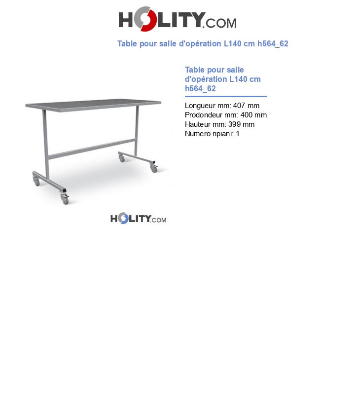 Table pour salle d'opération L140 cm h564_62