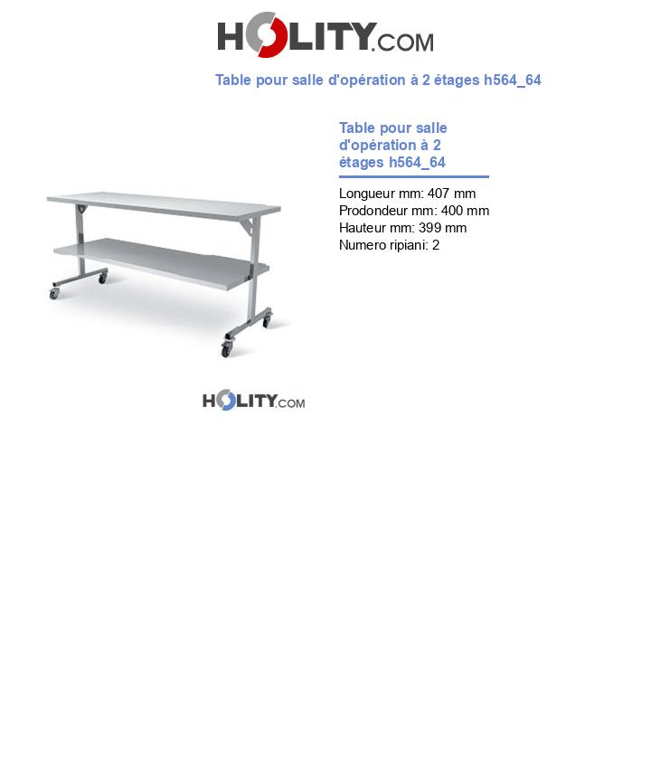 Table pour salle d'opération à 2 étages h564_64