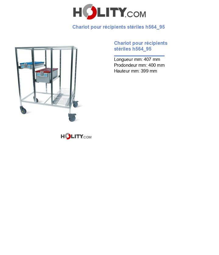 Chariot pour récipients stériles h564_95