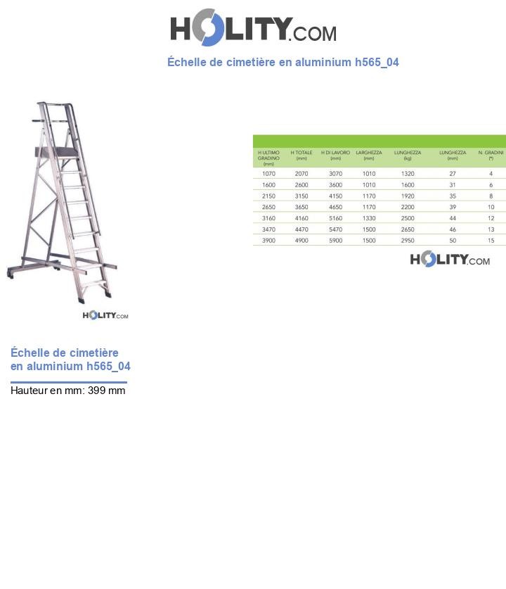 Échelle de cimetière en aluminium h565_04
