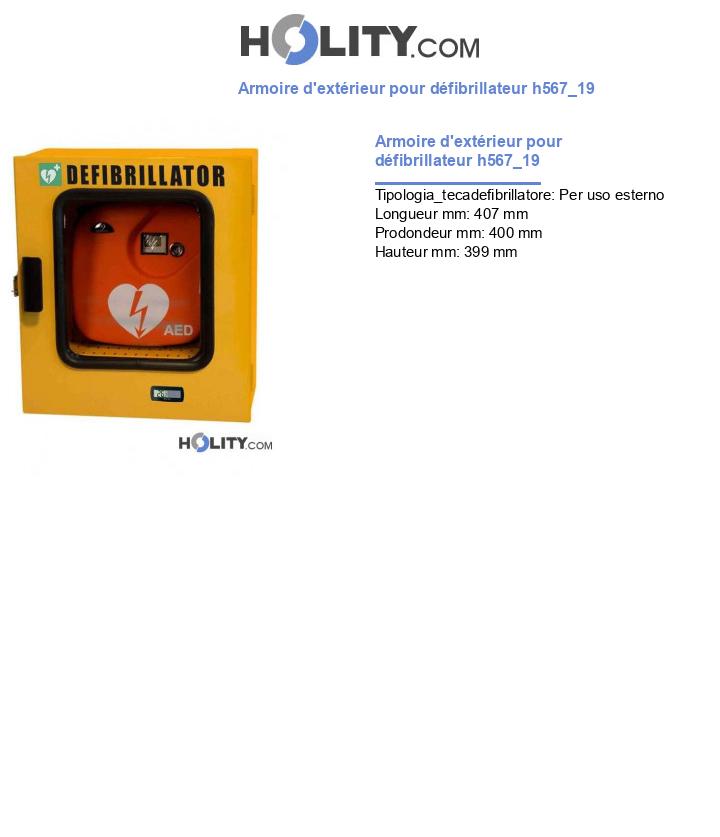 Armoire d'extérieur pour défibrillateur h567_19
