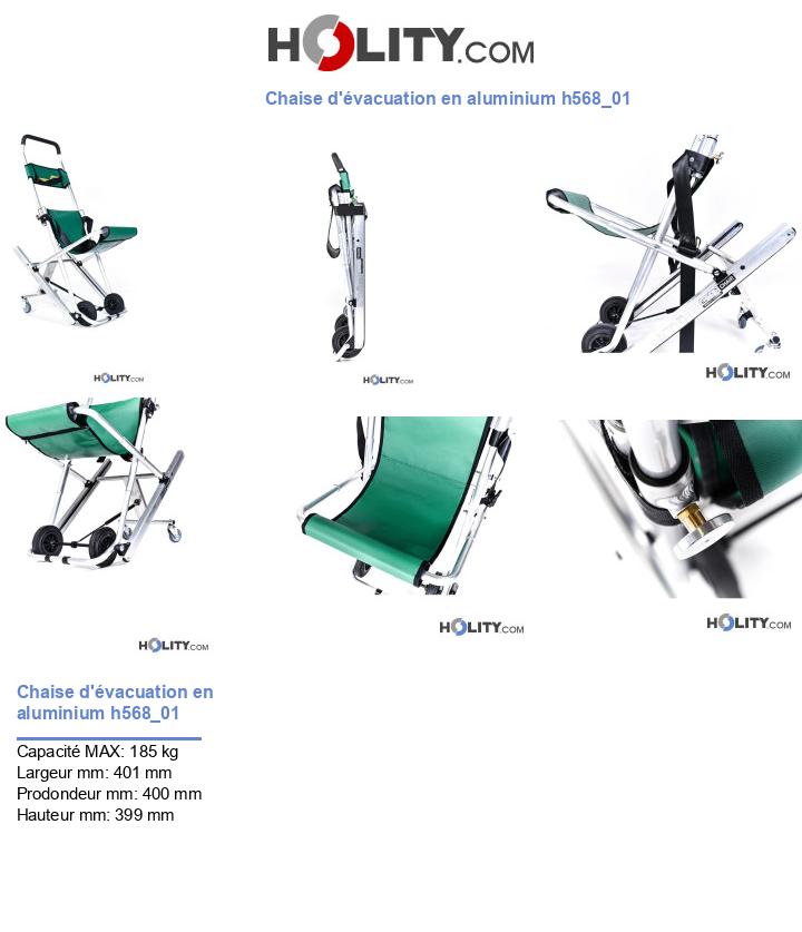 Chaise d'évacuation en aluminium h568_01