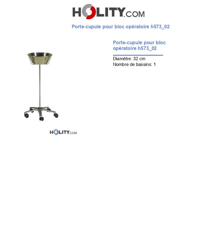 Porte-cupule pour bloc opératoire h573_02