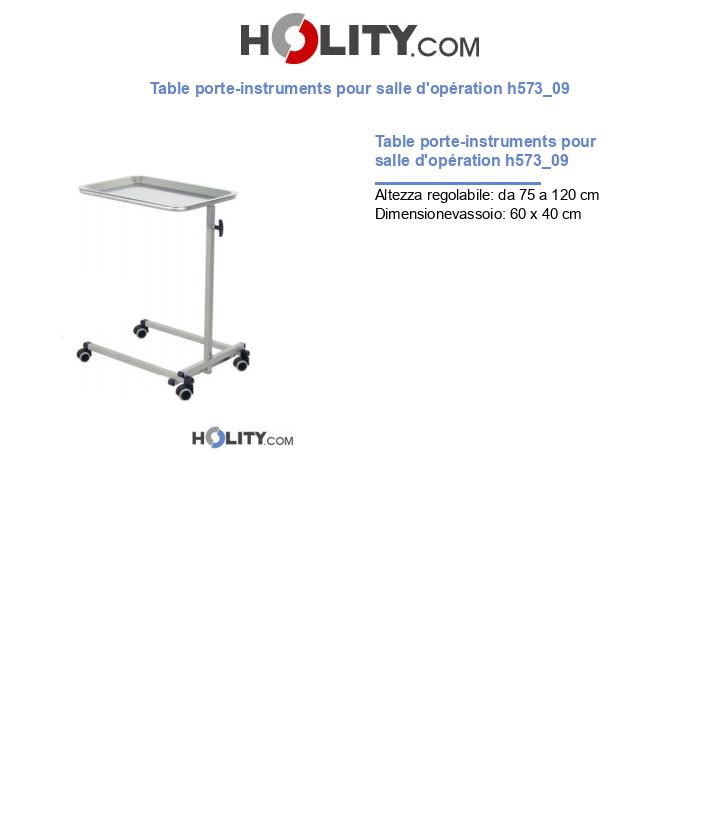 Table porte-instruments pour salle d'opération h573_09