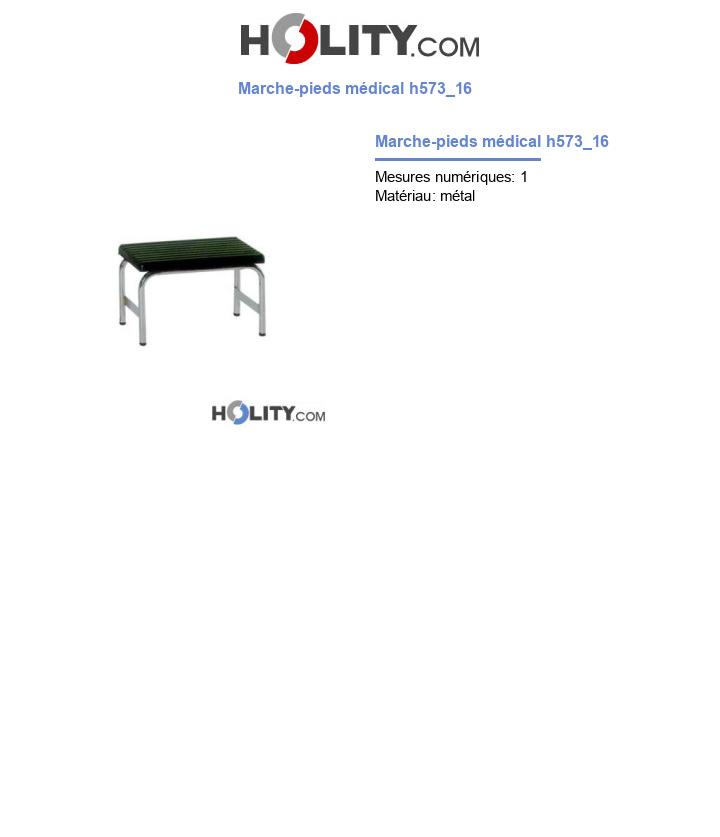 Marche-pieds médical h573_16