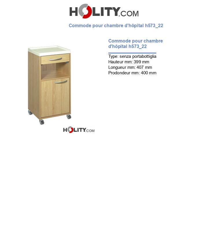 Commode pour chambre d'hôpital h573_22