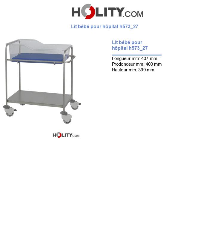 Lit bébé pour hôpital h573_27