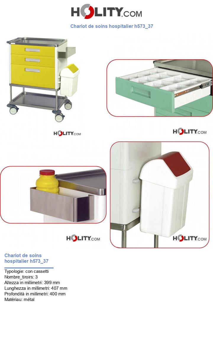 Chariot de soins hospitalier h573_37