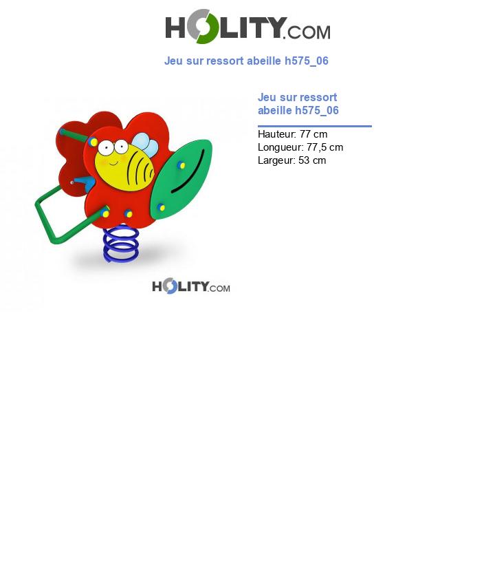 Jeu sur ressort abeille h575_06