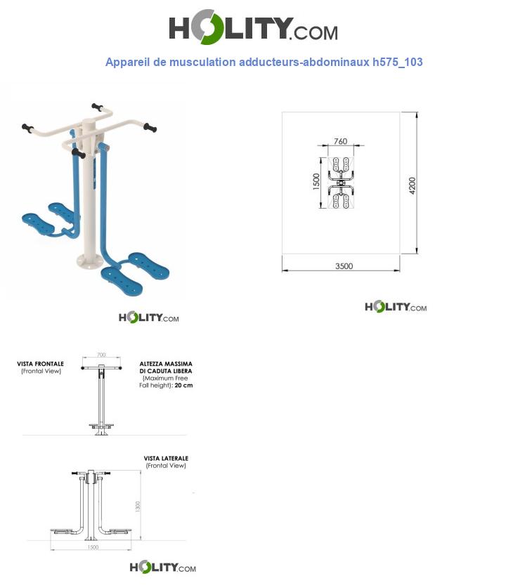 Appareil de musculation adducteurs-abdominaux h575_103