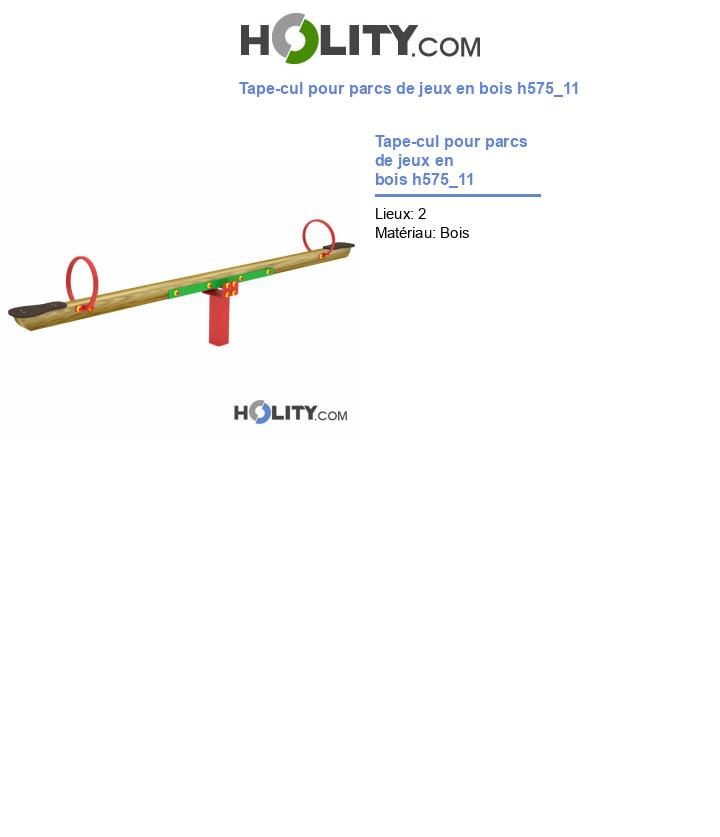 Tape-cul pour parcs de jeux en bois h575_11