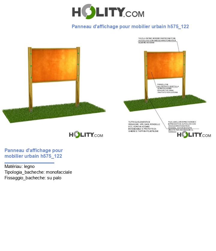 Panneau d'affichage pour mobilier urbain h575_122
