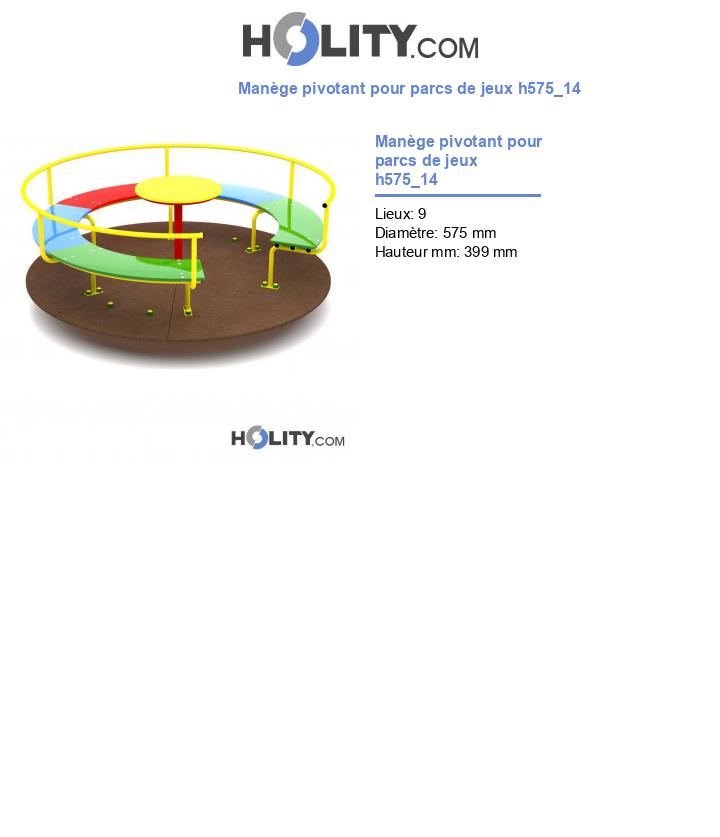 Manège pivotant pour parcs de jeux h575_14