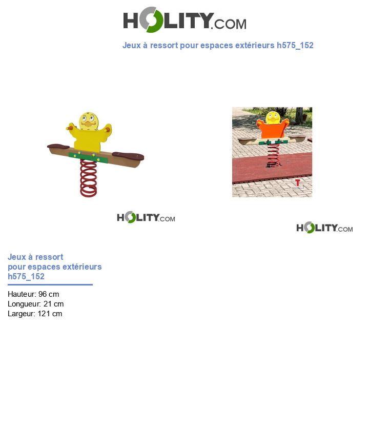 Jeux à ressort pour espaces extérieurs h575_152