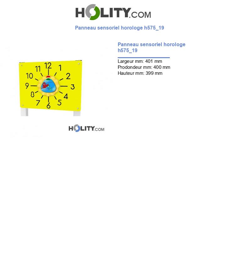 Panneau sensoriel horologe h575_19