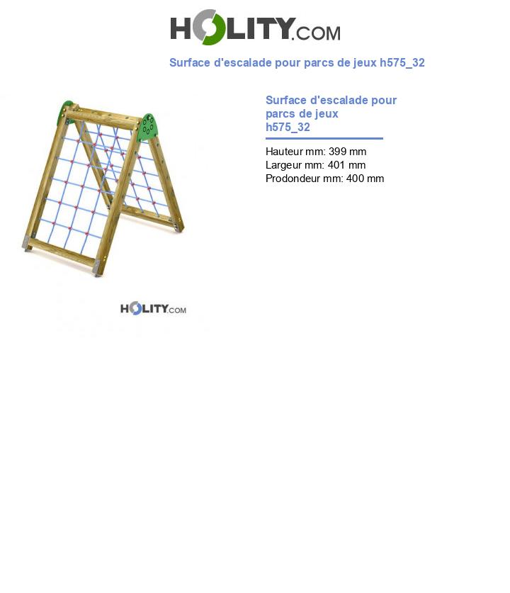 Surface d'escalade pour parcs de jeux h575_32