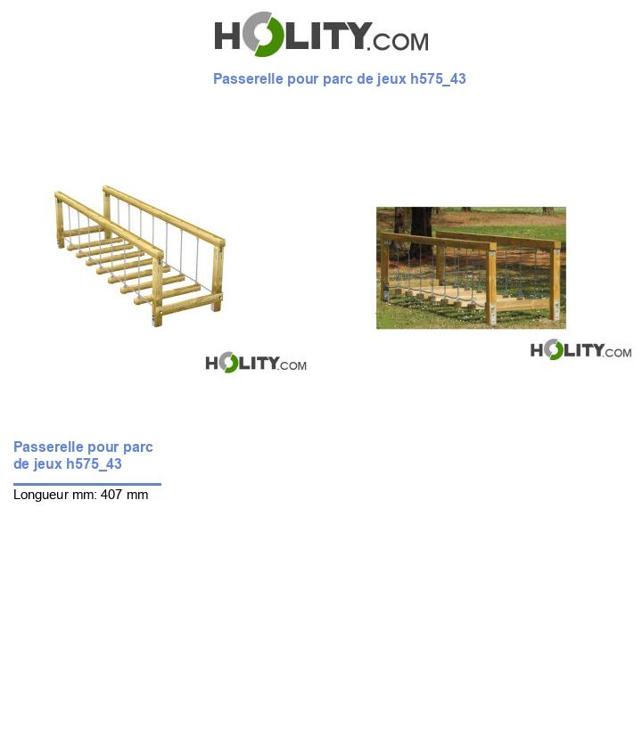 Passerelle pour parc de jeux h575_43