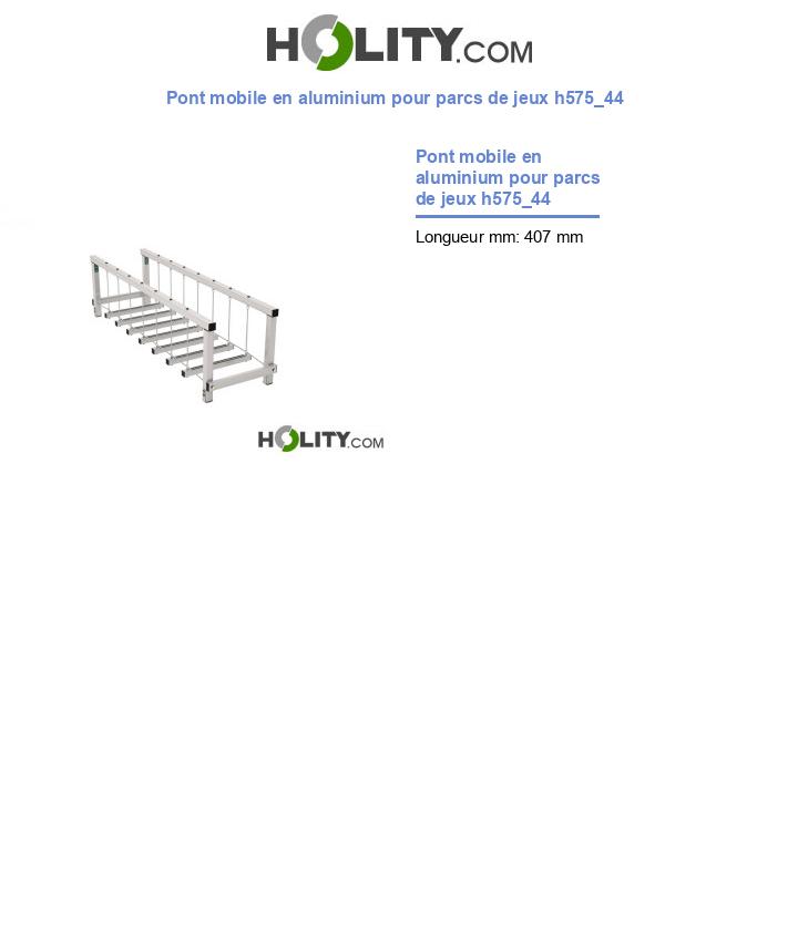 Pont mobile en aluminium pour parcs de jeux h575_44