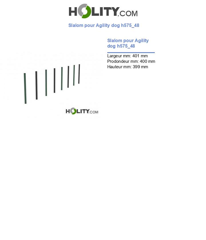 Slalom pour Agility dog h575_48