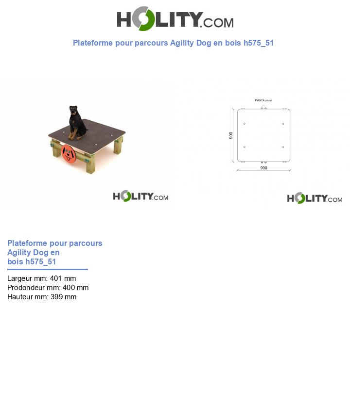 Plateforme pour parcours Agility Dog en bois h575_51