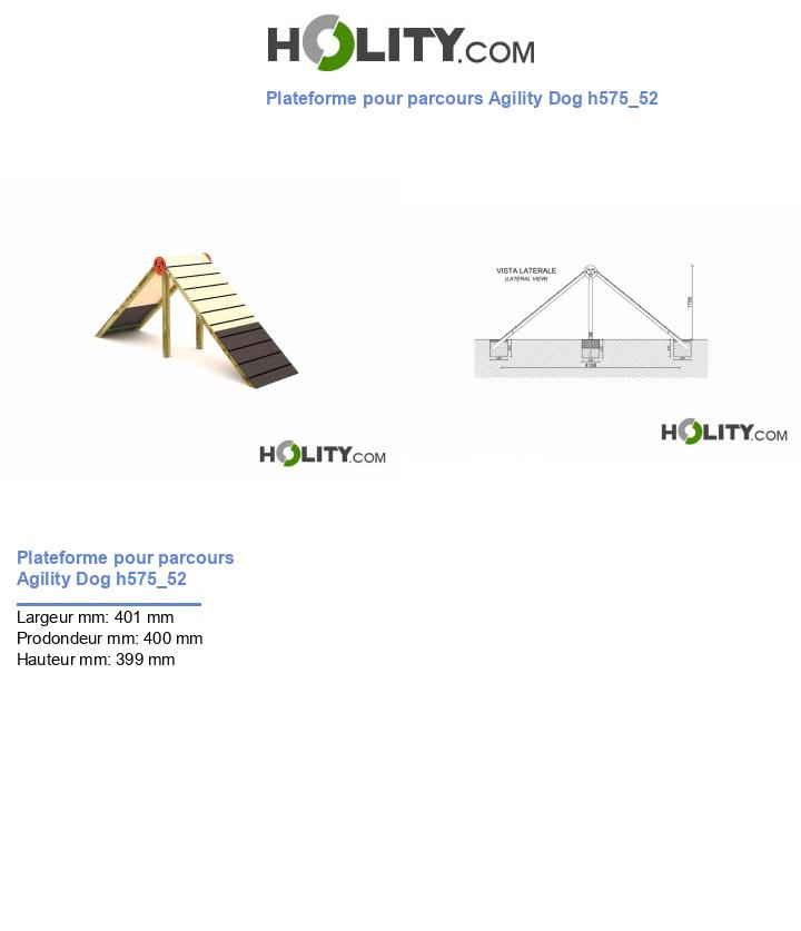 Plateforme pour parcours Agility Dog h575_52
