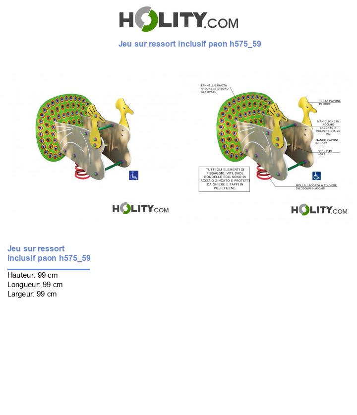 Jeu sur ressort inclusif paon h575_59