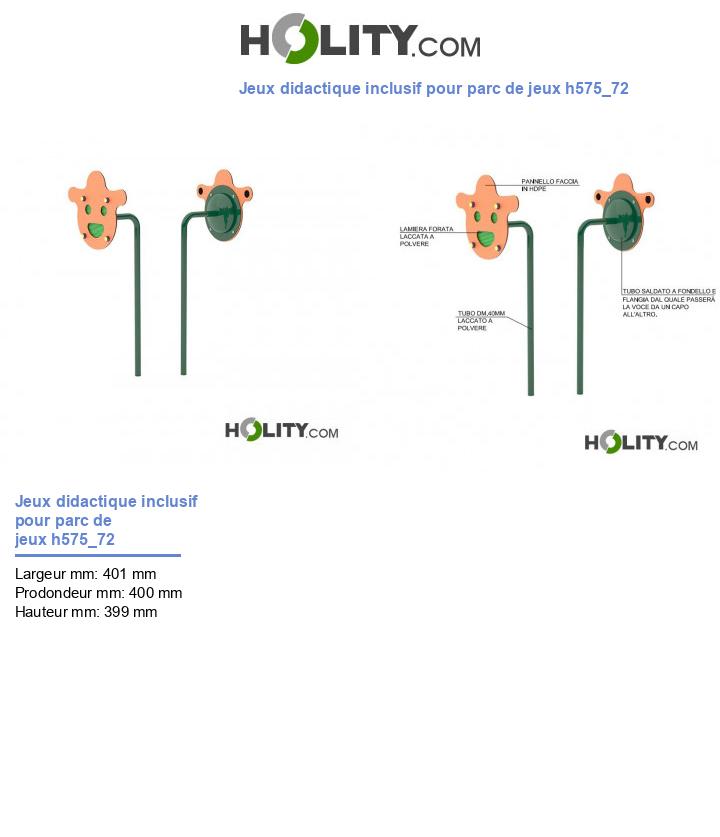 Jeux didactique inclusif pour parc de jeux h575_72