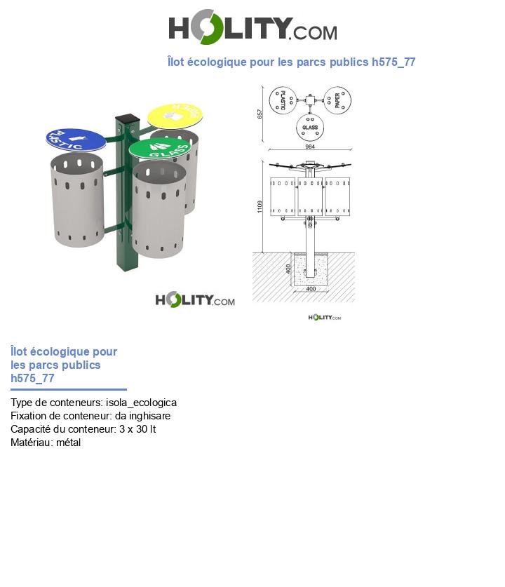 Îlot écologique pour les parcs publics h575_77