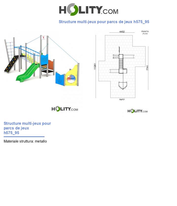 Structure multi-jeux pour parcs de jeux h575_95