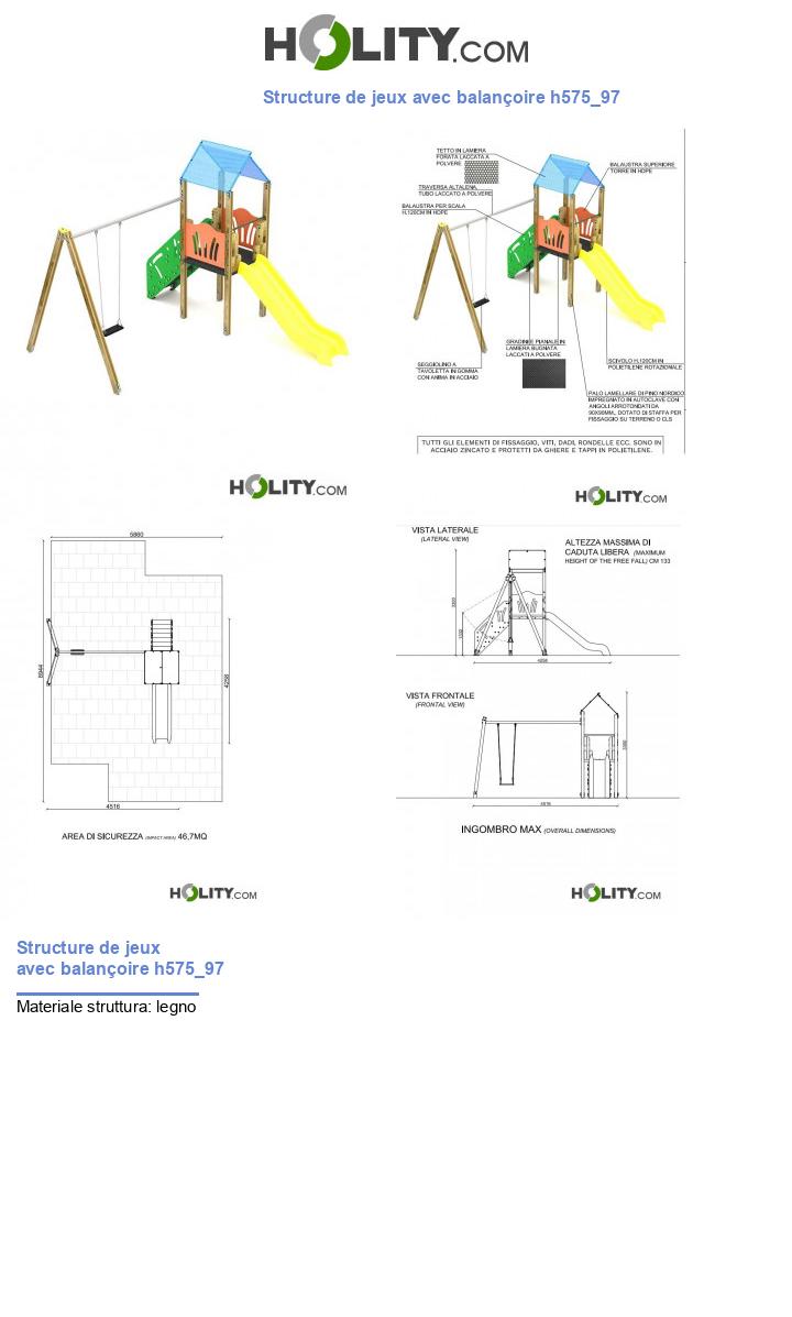 Structure de jeux avec balançoire h575_97