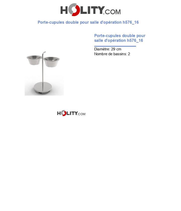 Porte-cupules double pour salle d'opération h576_16